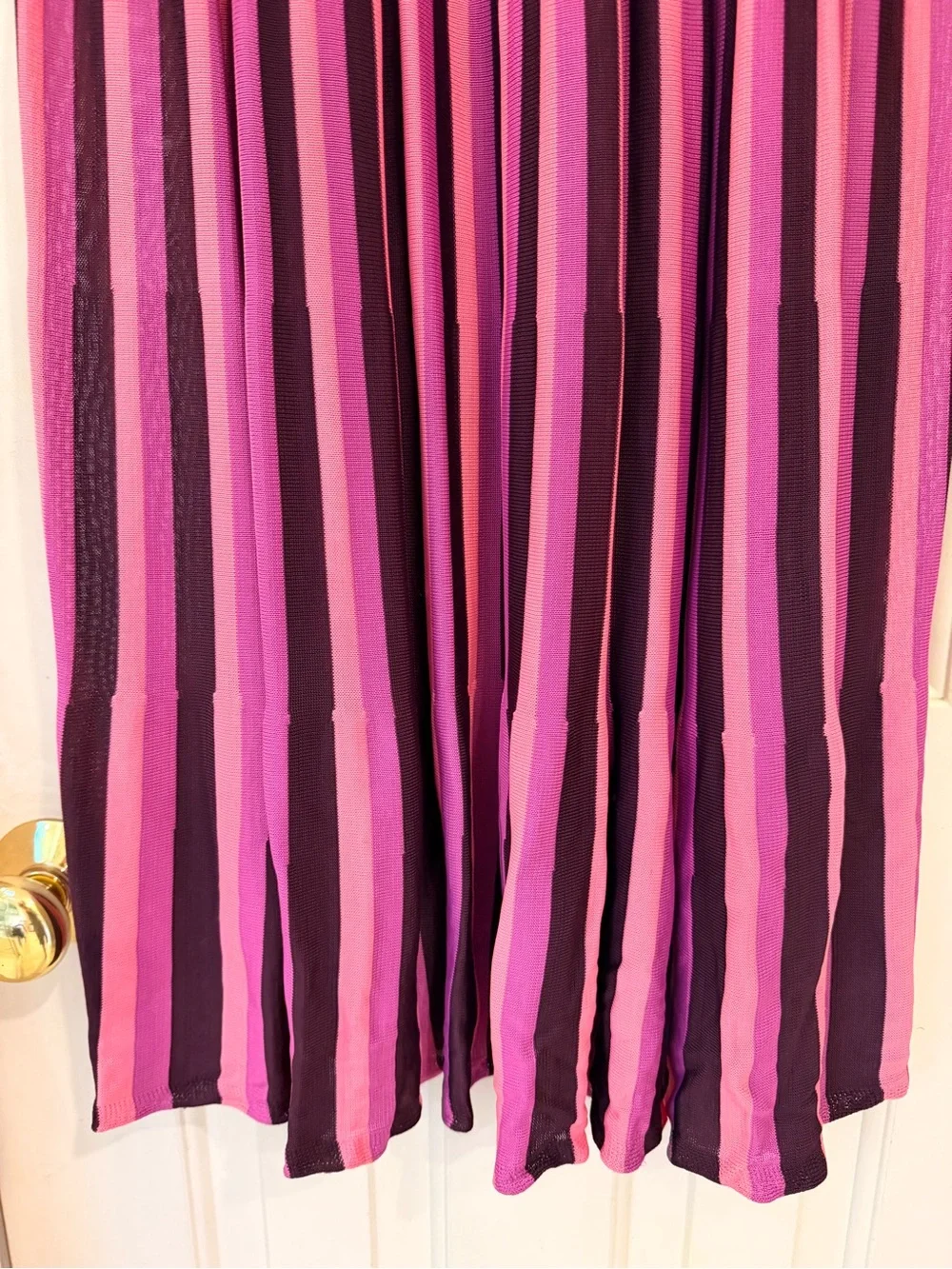 Zara Bold Dynamic Print Pleated Sweater Skirt Pink & Marion Midi Skirt, Sz S - Picture 8 of 14
